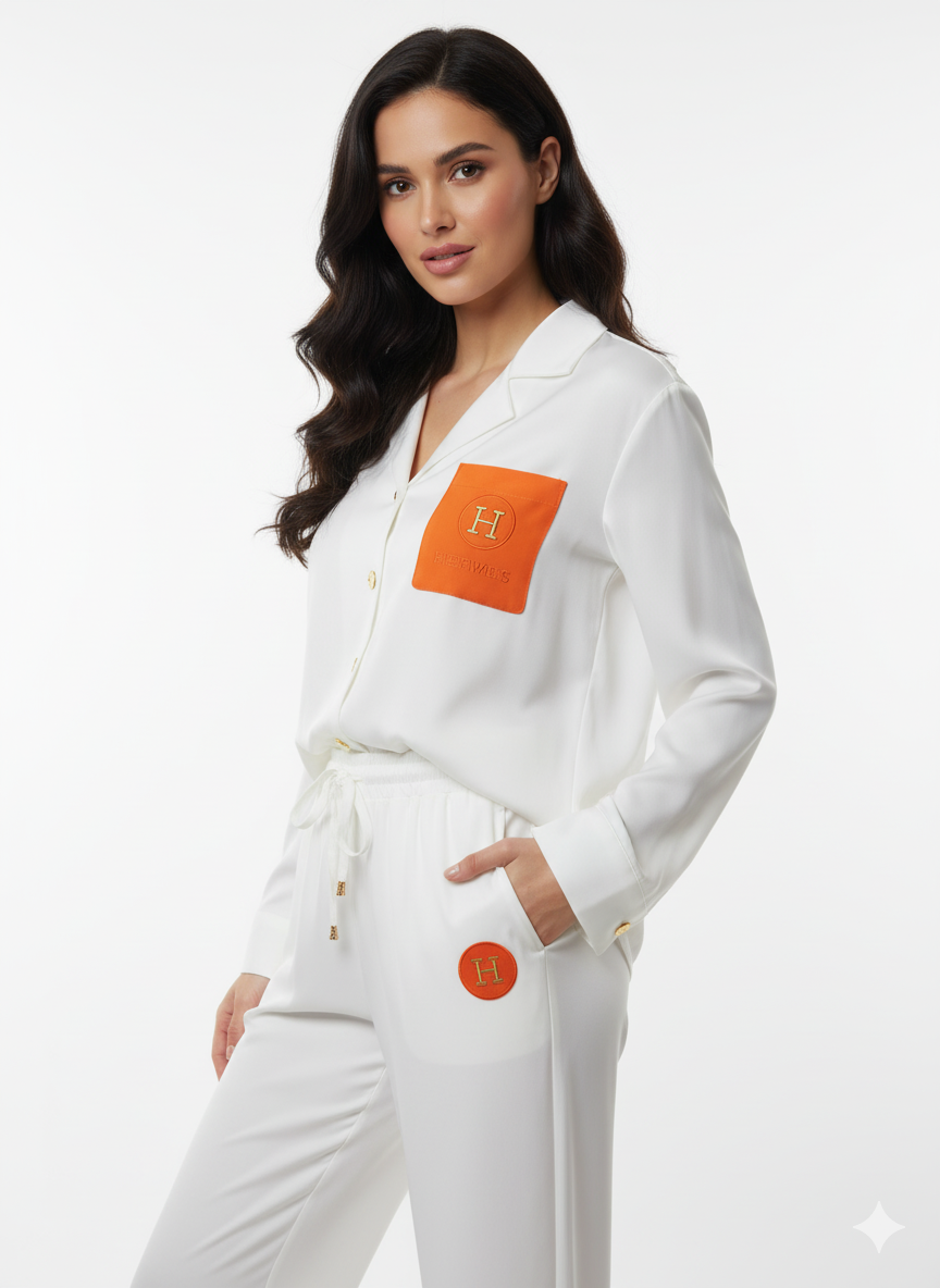 Hermes Ling Sleeve and pant white.