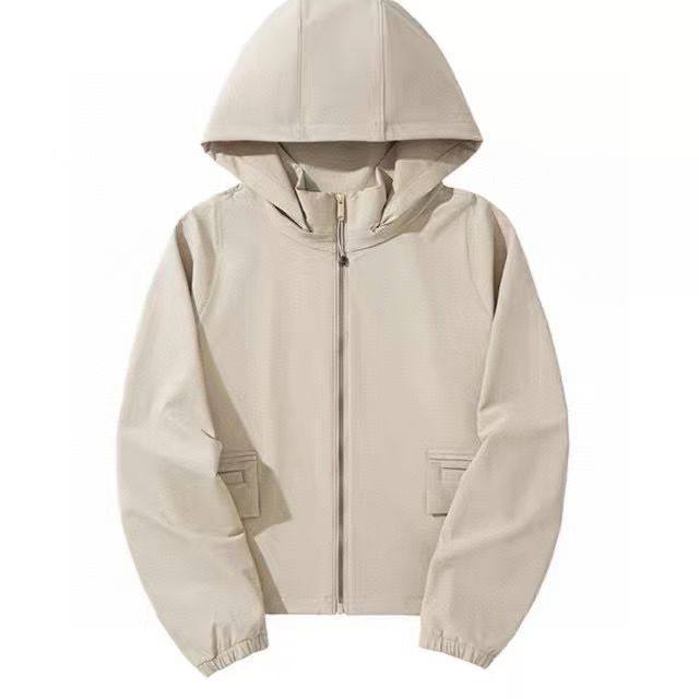 Women Lightweight Hooded Zip Sport Jacket