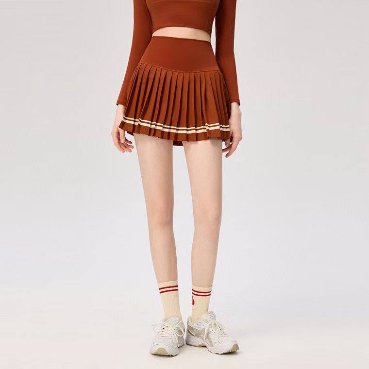 Women High Waist Pleated Sport Skirt